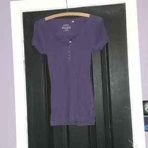 Ribbed purple T-shirt